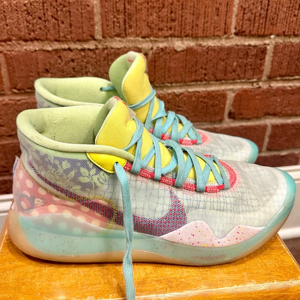 NIKE KEVIN DURANT SIGNATURE ZOOM KD12 NRG EP "PEACH JAM" BASKETBALL SNEAKERS-8.5